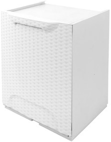 ARTPLAST Úložný box / kôš výklopný RATTAN biely 34x29x47 cm
