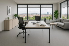 Lentex, PVC podlaha - lino Flexar PUR 542-01 sv. šedá, na mieru, šíře 2m,4m, šedá, bez podkladu, kancelária