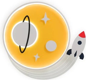 Brilagi -LED Detské stropné svietidlo STARSHIP LED/64W/230V 3000/4500/6000K žltá