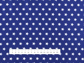 Biante Detský bavlnený záves Sandra SA-352 Biele hviezdičky na modrom 130x230 cm