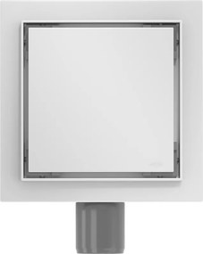 Mexen Flat-Q M13 štvorcová podlahová vpust 15 x 15 cm, biela - 1210015