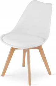 Jedálenská zostava TODI 60cm okrúhly stolový set biely+ 2 stoličky MARK biele Farba: Biela