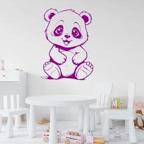 Veselá Stena Samolepka Roztomilý medvedík Farba: červená, Veľkosť: 80 x 58 cm