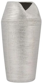 Kamenina Dekoratívna váza 33 Strieborná APAMEA Beliani