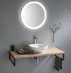 Aqualine Sapho, NOA guľaté zrkadlo s LED osvetlením, priemer 60cm, OM260