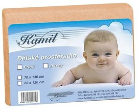 Bellatex Detské froté prestieradlo, lososová, 70 x 140 cm