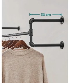 Sada 2 ks nástenných vešiakov na ramienka LINEA, čierna