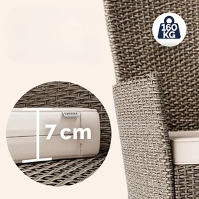 InternetovaZahrada Záhradná ratanová zostava Berlin 1+8 - béžová/krémová