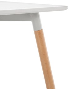 Stôl drevený Viborg 60 natura / biela - v75 x 60 x 60 cm