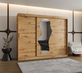 Šatníková skriňa 250 cm Ulta (dub artisan). Akcia -20%. Vlastná spoľahlivá doprava až k Vám domov. 1126332