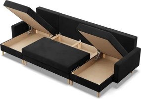 Sedacia súprava BLANK Comfort v tvare U čierna