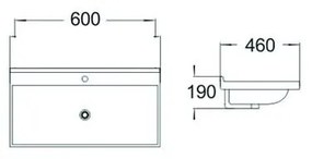 Mexen MILA UMÝVADLO, 60x46 CM, BIELA, 25296000