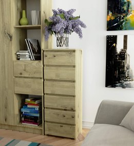 Komoda Cipriano IV (dub artisan). Akcia -17%. Vlastná spoľahlivá doprava až k Vám domov. 1070938