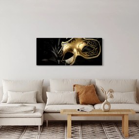 Obraz - Zlatá škraboška (120x50 cm)