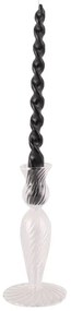 Sklenený svietnik PT LIVING Swirl, výška 17 cm