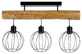 Spot-Light DO6977304 - Prisadený luster BERIS 3xE27/25W/230V borovica