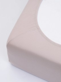 Jersey plachta do postieľky s elastanom Deluxe 60 × 120 cm – cappuccino