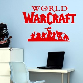 Veselá Stena Samolepka World of Warcraft Farba: červená, Veľkosť: 80 x 53 cm