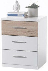 Sconto Nočný stolík MAESTRO dub sonoma/biela