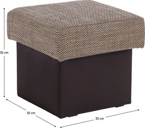 Taburetka T1 - cappuccino / tmavohnedá