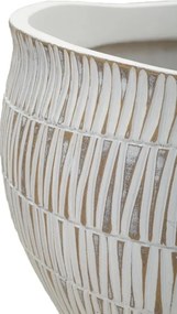 Kvetináč Stiky 30,5 cm zlatý/biely