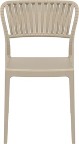PORTOFINO záhradná stolička s podrúčkami taupe