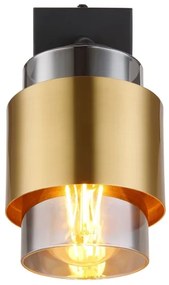 Globo 15560-1 - Nástenné bodové svietidlo MILLEY 1xE27/40W/230V čierna/mosadz