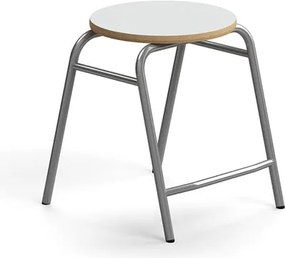 Stolička ALTUS, výška 440 mm, strieborná/šedá