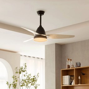 Starluna Coriano stropný LED ventilátor, čierna