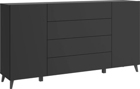 XXXLutz ŠIROKÁ KOMODA, čierna, 180/95,4/39 cm P & B - Online Only drobný nábytok - 002778011402