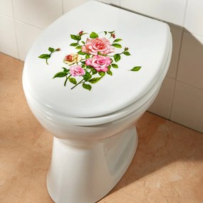 2-dielna nálepka na WC "Ruža" 23 x 40 cm