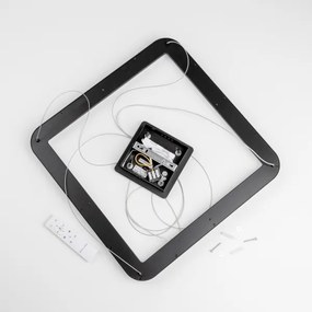 Brilagi - LED stmievateľný luster na lanku FALCON SLIM LED/50W/230V 50x50 cm čierna + diaľkový ovládač