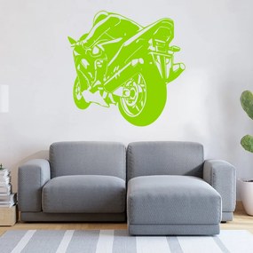 Veselá Stena Samolepka Športová motorka Farba: zelená, Veľkosť: 100 x 98 cm