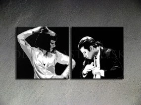 Ručne maľovaný POP Art obraz Pulp Fiction 100x50 cm