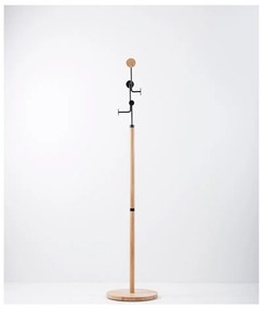 Stojací vešiak z masívneho dubového dreva s čiernym detailom Gazzda Hook