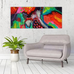 Obraz abstraktné - farby (120x50 cm)