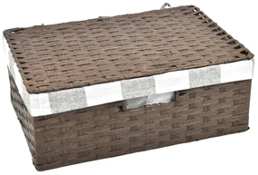 Úložný box s vekom hnedý Rozmery (cm): 53x33, v. 19