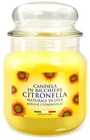 Petali Citronella vonná sviečka ve skle s víkom - horenie 65h