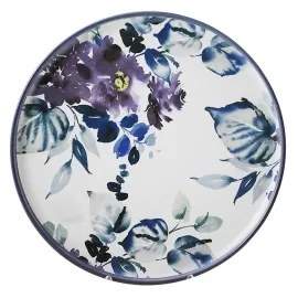 Jedálenská súprava 24 ks biela/modrá/keramika