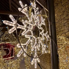 DECOLED LED svetlo X, závesné, priemer 85 cm, teplá biela