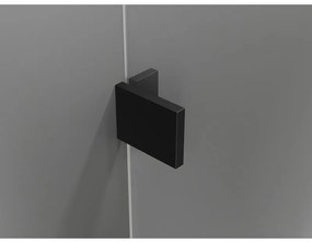 Mexen Lunar sprchová stena pravá 150 x 200 cm, 8mm číre sklo, čierna matná, 830-150-000-70-00-P