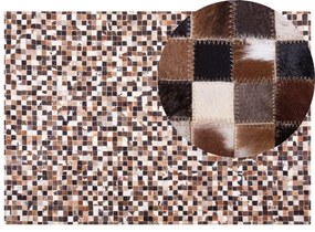 Kožený koberec 160 x 230 cm viacfarebný KONYA Beliani