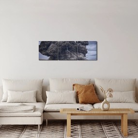Obraz - Sopečná erupcia (s hodinami) (90x30 cm)