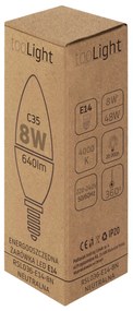 Toolight Toolight, LED žiarovka E27, 8W, 640lm, 4000K neutrálna biela, RSL036, OSW-20021