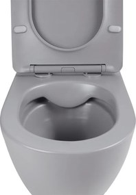 BPS-koupelny Závesná WC misa so SoftClose sedadlom HYD-6978, sivá