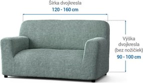 Bielastické poťahy COSTINA mätová dvojkreslo (š. 120 - 160 cm)