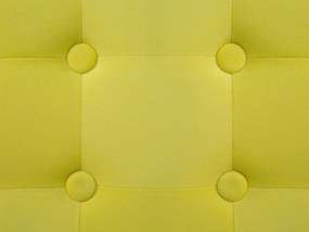 Žltý čalúnený taburet Chesterfield WISCONSIN Beliani
