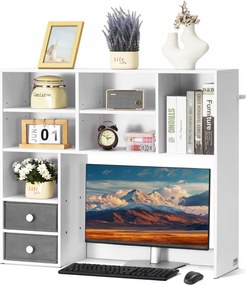 Vevor Regál Stolový 3-úrovňová stolová polica 94x25,4x79,2CM biela