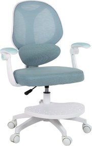 Detská otočná stolička Neoseat JUNI 009 s podnožou — látka, modrá