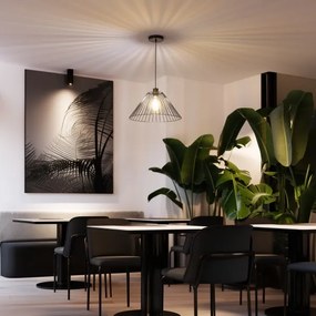 Brilagi - LED závesné svietidlo na lanku CERIA WIRE 1xE27/40W/230V pr. 45 cm čierne